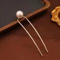 Aa0081—single Pearl U-shaped—gold