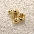 Gold plated puffy balloon Capricorn zodiac sign pendant for DIY jewelry making - Capricorn