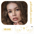 Metallic gold butterfly face tattoo stickers VB-045 for freckle makeup effects - VB-045 (Gold Metallic) / Gold