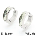 Polished silver earrings with light green zircon stones in a sleek hoop style - Silver-Light Green Style(KE118308-TGD)