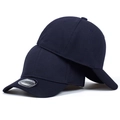 Classic dark blue fitted baseball cap in twill fabric, 57-58cm head circumference size - Navy Blue