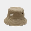 Khaki Anglerhut aus Baumwolle mit Stickerei und Metallösen für Outdoor-Sportaktivitäten - M (56-58cm) / Khaki
