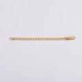 Cadena de extensión de 7 cm en acero inoxidable dorado con etiqueta rectangular para joyas - 7cm / Dorado