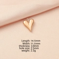 Polierter goldener Herzanhänger für DIY-Schmuck mit Größen- und Gewichtsangaben - Roségold
