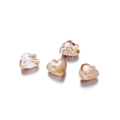 Detailed view of heart-shaped acrylic charms featuring brown marble texture for DIY jewelry - 10pcs/Pack / Heart (Small)
