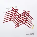 12er-Set rote Samtschleifen für Weihnachtsbaumdeko und DIY-Geschenkverpackungen - 1cm Weinrot / 12er-Pack