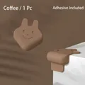 Protezione angolare in silicone caffè a forma di coniglio per bambini con adesivo, 1pz - Coniglio Angolo Caffè
