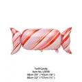 Pink and red twill candy foil balloon for birthday party decoration, size 80x37cm - New Twill Candy