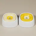 Cuenco de agua flotante para mascotas con placa en forma de estrella blanco y amarillo - Amarillo Queso