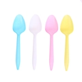 Pastel wegwerpplastic lepels in cartoon thema in blauw, wit, roze en geel kleuren - YJ Eenhoorn Lepels / 16 Stuks Verpakking