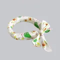 Bandeau rafraîchissant d'été avec imprimé avocat vert et nœud en tissu blanc doux - Carte Coréenne / Coton Avocat