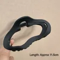 Matte black oversized wave shark hair claw clip, minimalist style, length 11.5cm - Matte Cloud Black-11.5cm