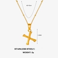 Collier en acier inoxydable doré style bambou avec pendentif lettre X 40+5cm - Lettre X (Or)