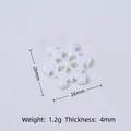 26mm white resin snowflake charm with colorful glitter for DIY Christmas crafts - 26mm / White (Large)