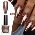 Esmalte de uñas efecto espejo oro rosa metálico tono 002 con brillo duradero - Oro Rosa Metálico (002)