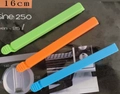 Lot de trois clips de fermeture plastique de 16cm en vert orange et bleu pour sachet - 16cm / Vert