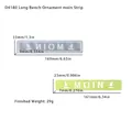 DIY silicone mold for park bench ornament with MOIN engraving and 3D dimensions - MOIN Pattern Bench Strip