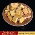 Ciondolo in legno di sandalo Lei Talismano per bracciali e collane fai-da-te - Legno di Sandalo Stile Tavoletta del Tuono