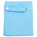 Light blue multipurpose waterproof diaper bag with white zipper and snap strap - 15*18cm / Light Blue