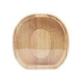 Creative wooden letter O money box with clear acrylic panel and natural wood grain finish - Letter O