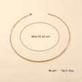 Polished gold stainless steel square link chain necklace for tarot pendant matching - Stainless Steel Gold Rectangle Chain
