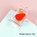 Creative 3D acrylic popsicle keychain with embedded fruit slices and stripes - Half Strawberry