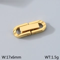 Cierre en forma de U de acero inoxidable dorado 17x6mm para bisutería artesanal - 17x6mm / Dorado
