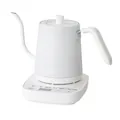 White gooseneck electric kettle with touch control base and LED digital temperature display - Type A White Classic Handle CN Plug 220V