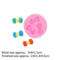 Rosa Silikonform für drei Schleifen im Hello-Kitty-Stil zur Dekoration von Torten - Stil 1# (15-90) / Rosa
