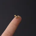16G gouden roestvrijstalen kraakbeenpiercing met drie ronde zirkoonstenen en schroefsluiting - 3-Stenen Gradiënt Stijl (HSPJ334-1#G) / 1# Goud