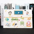 Educational classroom theme wooden peg puzzle with teacher and student shapes - A031 Classroom Items Recognition