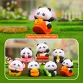 Collectible panda blind box set with 6 regular and 1 hidden lucky mascot figurines - 3150 Wishing Panda Box 6 / Full Box Set