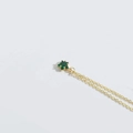 Elegant gold chain necklace featuring a minimalist deep green star pendant for women - Green (Gold Chain)