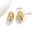 Golden stainless steel barrel bead with star relief, 13.5x10mm size for DIY necklaces - Style D-Star Dot Barrel / Gold