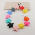 Detail view of colorful star-shaped beads on a high-quality anti-lost phone wrist strap - Long Style / Colorful