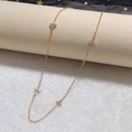 Minimalist 18K gold choker necklace with delicate quatrefoil clover zirconia pendants - XL728 Clover Pendant / Gold