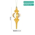 Christmas onion ornament in gold and white glitter finish, 18cm PVC teardrop pendant - Style 5 (Gold White Spindle 18x6.5cm)