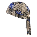 Vue détaillée d'un bandana de pirate à imprimé journal pour le cyclisme en plein air - L (58-60cm) / 9# Drapeau Journal Kaki