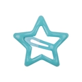Star-shaped hair clip in bright sky blue lacquer finish for children and girls - Style 11-Sky Blue Painted