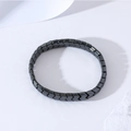 Elastic yoga bracelet featuring black hematite arrow-shaped stone beads in minimalist style - Wavy Hematite Bracelet