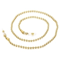 Polished gold beaded chain eyewear strap with transparent silicone anti-slip loops - Thick Gold Round Bead Style (KSC110-Z)