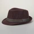 Cappello di paglia classico marrone scuro con fascia a righe per protezione solare - Bambini 54cm / caffè
