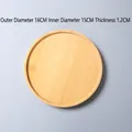 Bamboo round tray base for mosaic DIY flower pot with 16cm outer diameter size - Outer Diameter 16cm Inner Diameter 15cm Thickness 1.2cm