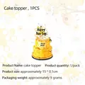 Happy Bee Day cake topper set with daisy and bee elements for party decoration - Large Cake Topper 1PC