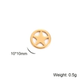 Golden hollow pentagram star charm pendant for DIY jewelry 10x10mm 0.5g - Solid Pentagram / Gold
