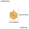 Pendentif étoile soleil doré en acier inoxydable avec dimensions et poids précis - Pendentif Rond Motif Soleil Doré(BP48041DD0) / Or
