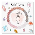 Pulsera Self-Love de piedras de luna y sol naturales de 8mm para mujer elegante - Self-Love-1