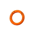 Orange alloy round spring buckle with tire-tread texture for DIY keychains - Dark Orange