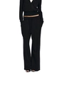 Women's black soft knitted loungewear set featuring zip-up hoodie and drawstring sweatpants - XS / Pants / Black