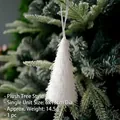 Addobbo natalizio a forma di albero in peluche bianco con trama soffice, 6x14 cm - Forma di Albero in Peluche / 6x14cm